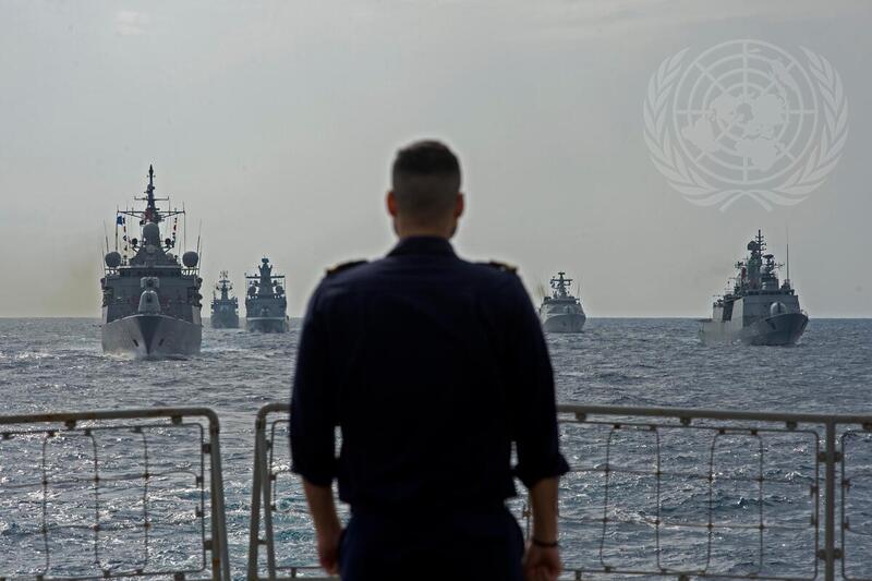 UNIFIL Maritime Task Force Fleet Conducts Exercise outside Port of Beirut