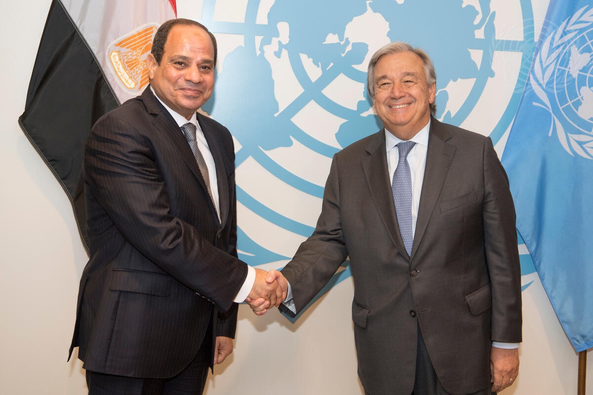 United Nations Photo - Secretary General meets with President, ARAB REPUBLIC OF EGYPT.