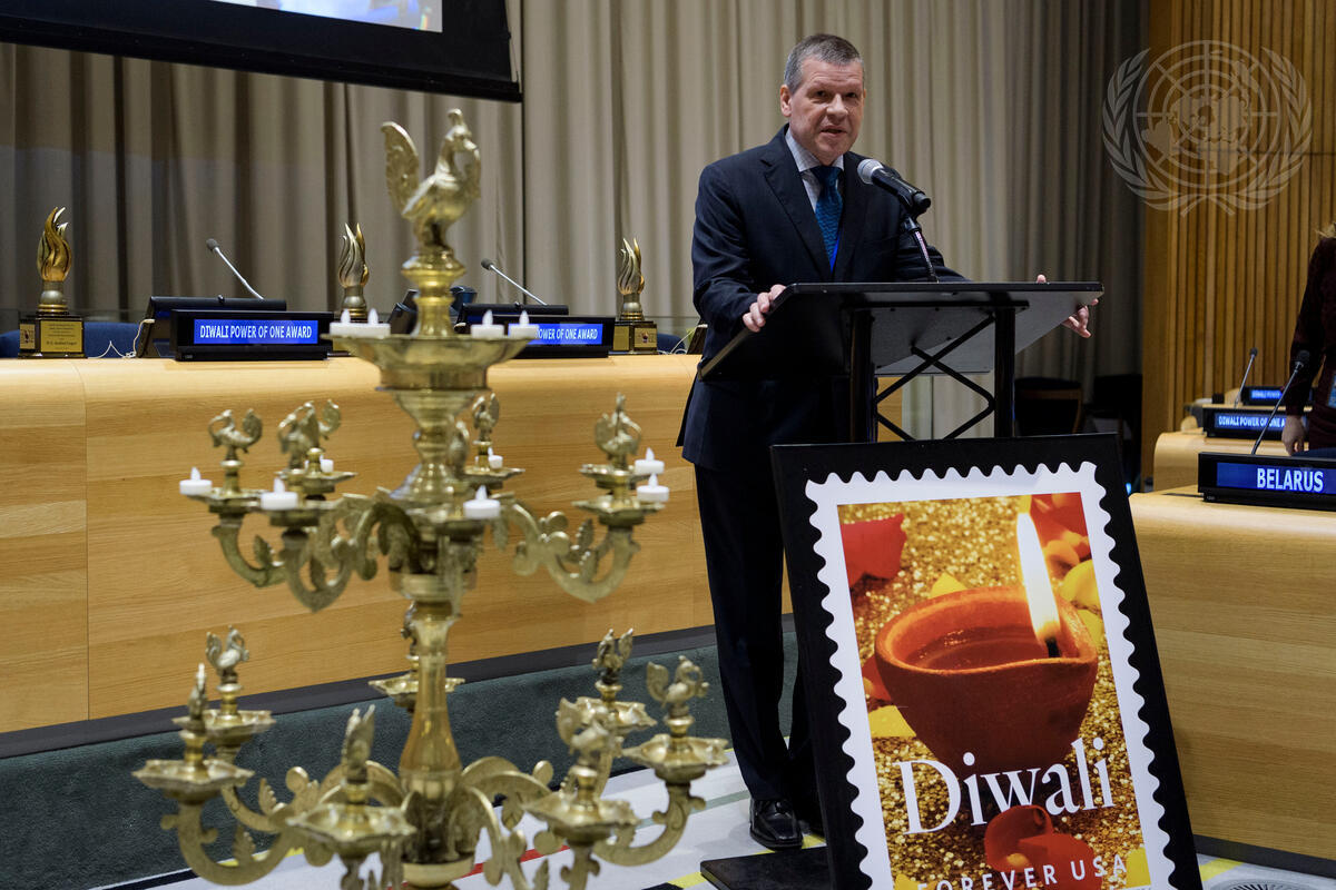 United Nations Photo Diwali Stamp The Power of One Award Ceremony