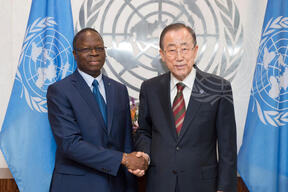 New Permanent Representative of Burkina Faso presents his credentials to Secretary-General.